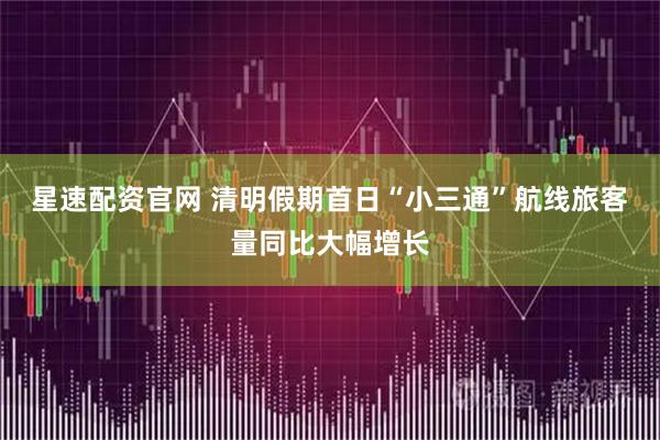 星速配资官网 清明假期首日“小三通”航线旅客量同比大幅增长